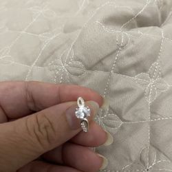 Real 925 Sterling Silver Wedding Ring Size 6