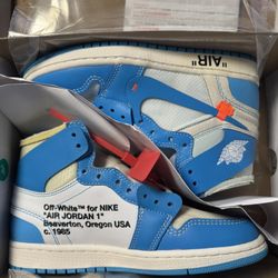 Jordan 1 Unc Off white Size 6 
