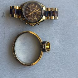 Michael Kors Watch Ring And Bracelet