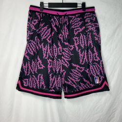 Pouya Baller Bball Mesh Shorts Mens XL Black Pink Bones Sesh Suicideboys Merch