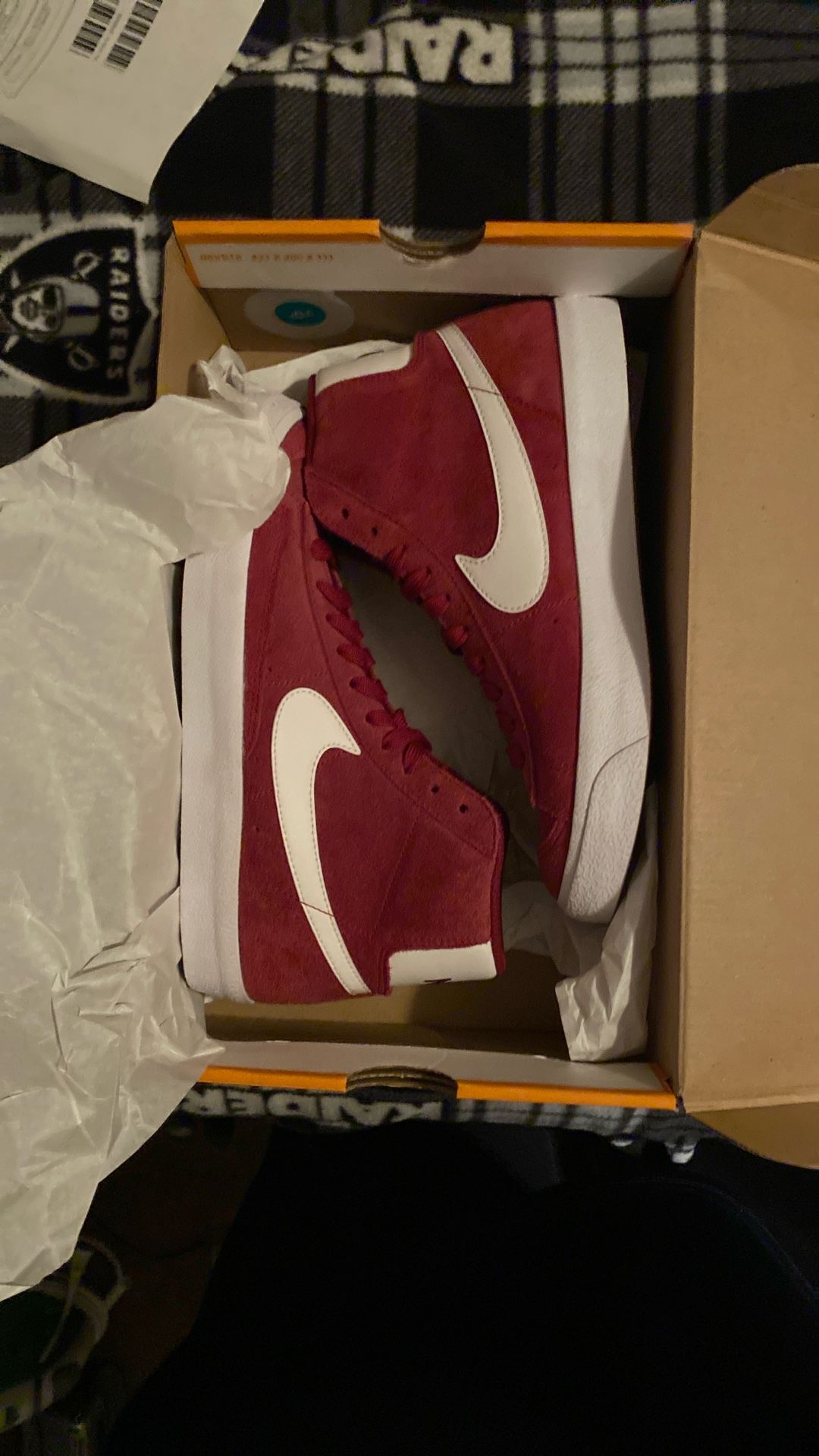 BG BLAZER MID SUEDE 77 RED/WHITE