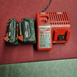 Milwaukee Batteries With Charging Dock