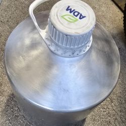 Aluminum jug polished.