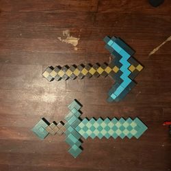 Minecraft Sword And Pickaxe 