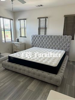 New king bed frame with mattress