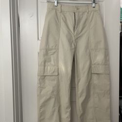 Abercrombie Cream Cargo Pants