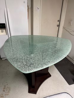 Shattered Glass Top Dining Table