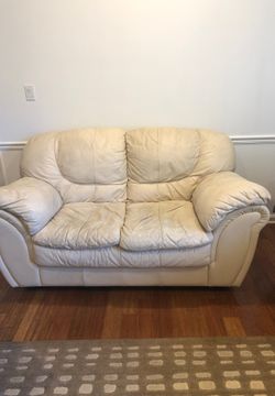 Leather couch, loveseat and chair