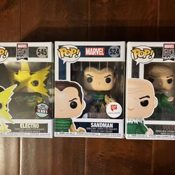 Spider-Man Villains Funko Pop Set – Electro, Sandman, Vulture