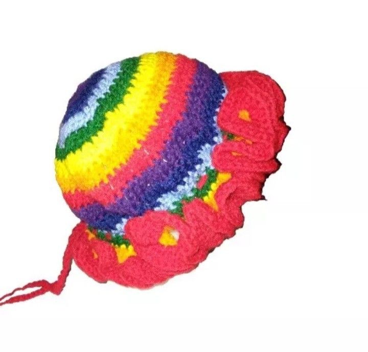 Handmade  Rainbow Crochet Hat