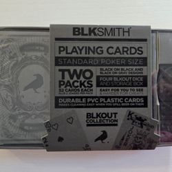 BLKSMITH 2-Pack Waterproof PVC Playing Cards & Dice Set