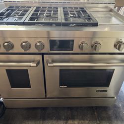 Jenn Air 48”Wide Gas Range Stove Stainless Steel With Griddle