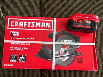 CRAFTSMAN 6 1/2” Circular Saw and 4.0 AH Battery 🔋 ONLY.! Brand New.! 👀