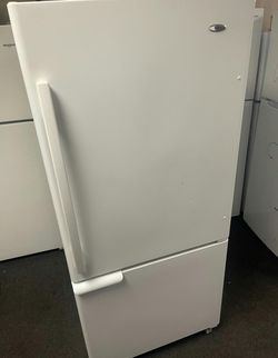 Amana Bottom Freezer Refrigerator - White, Great Condition, Energy Efficient