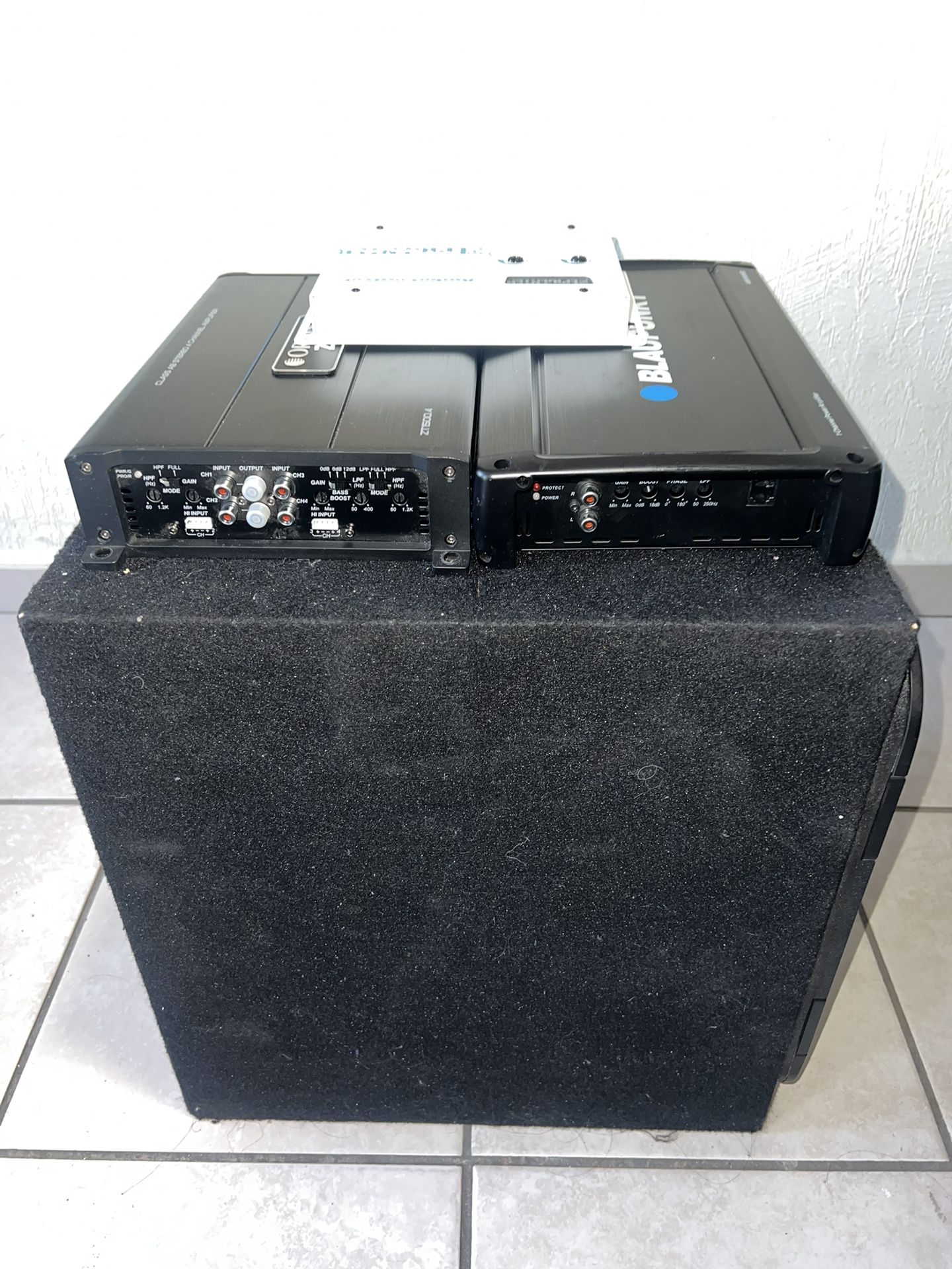 KICKER L7 15” ORION AMP 4 CH 1500w BLAUPUNKT AMP 2 CH 3000 D