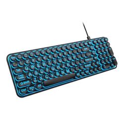 Retro Round Keycap Wired Keyboard