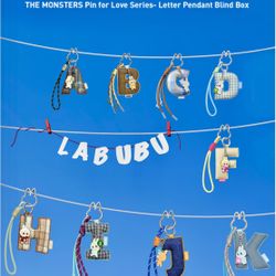 Labubu Monster Pin For Love Series Letters L-E-D-M