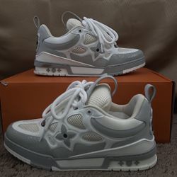 White Louis Vuitton Lv Skates Size 9 