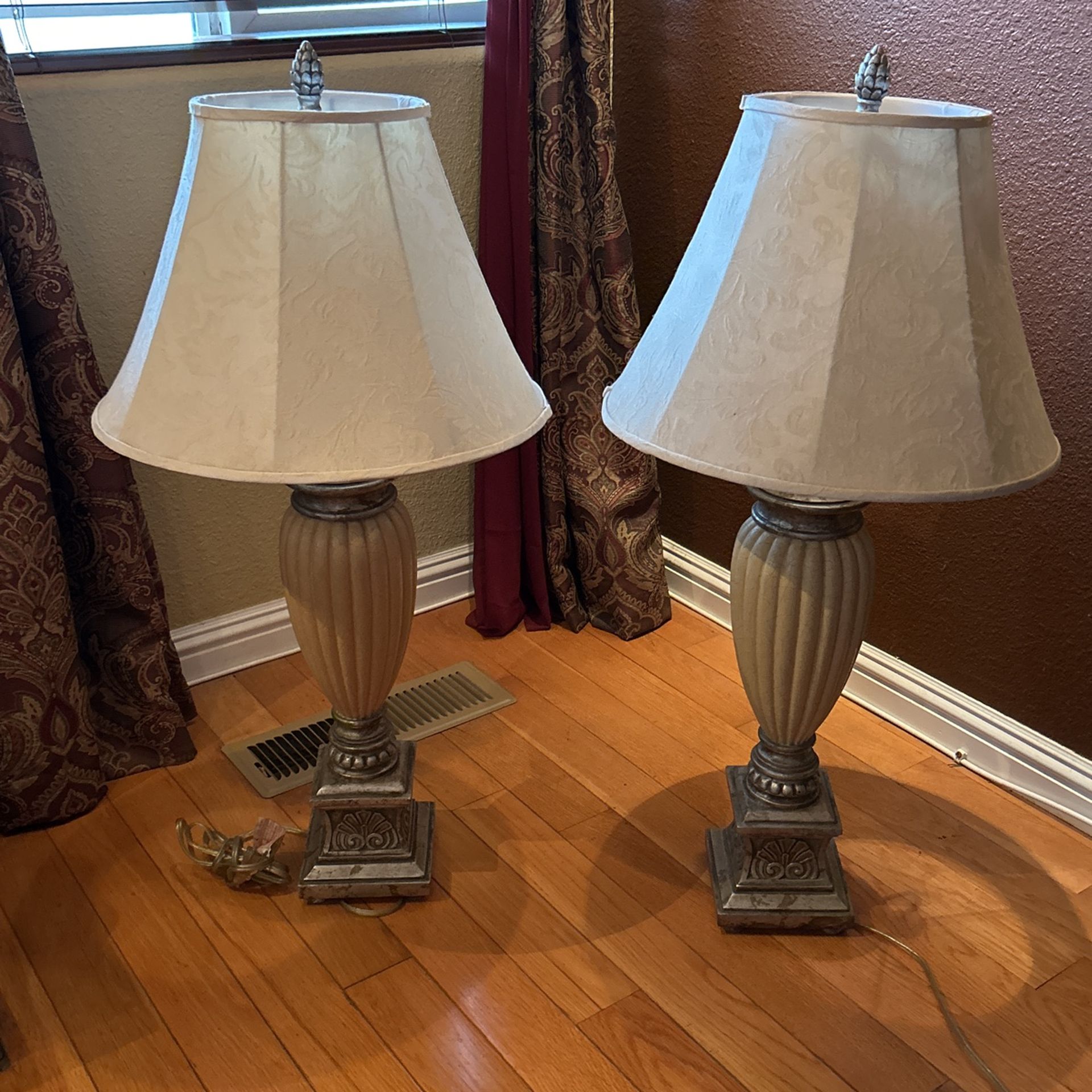 Two Matching Lamps With Two Matching Tables