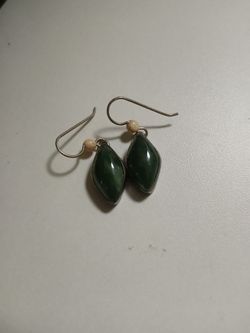 Jade Sterling Silver Earrings