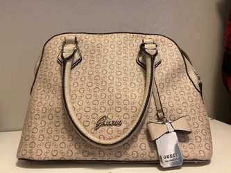 Guess Logo Print Dome Satchel Handbag
