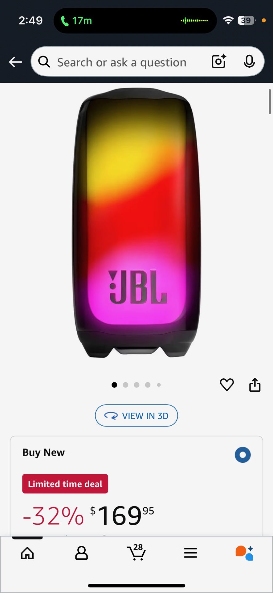 JBL Pulse 5 Bluetooth Speaker