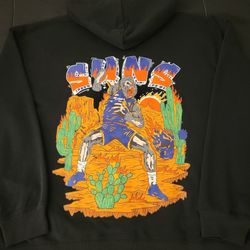 BLACK HOODIE WITH SUNS GORILLA PRINT ON  BACK