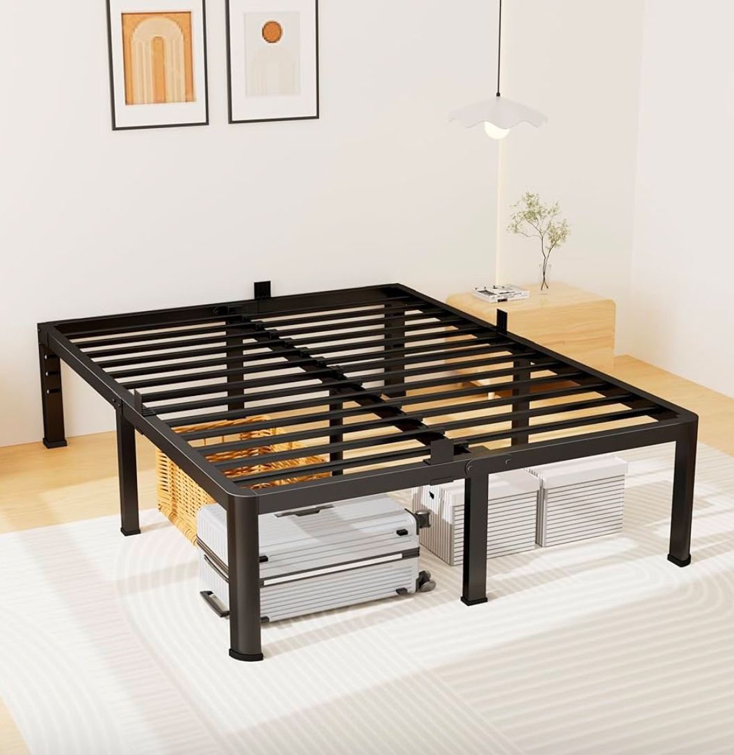 Cal king platform bed frame