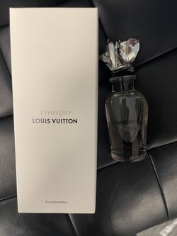 Louis Vuitton Symphony Clear Glass Bottle with Metallic Silver Floral Cap