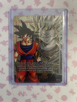 DBS Fusion World Son Goku Gold Foil Energy Marker E03-02 - Near Mint / Mint OBO