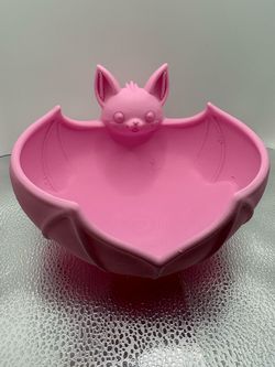 pink bat candy bowl dish