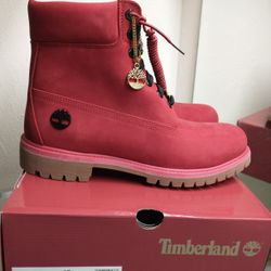 New Timberland 6" Waterproof Boots Men Size 12 Red
