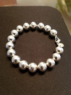 Tiffany 10mm silver 925 bead bracelet