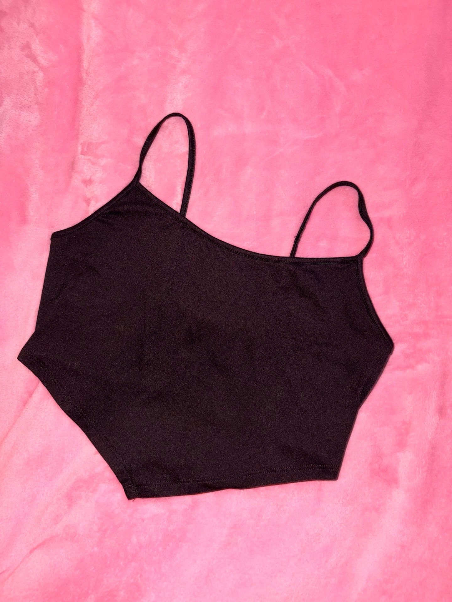 Black Cropped Tank Top