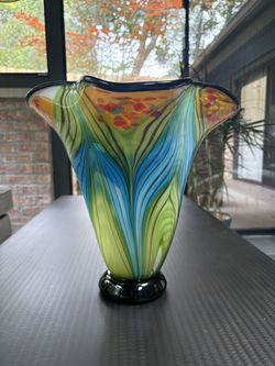 Dale Tiffany Hand-Blown Art Glass Vase – Purchased at Neiman Marcus