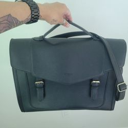 Ecosusi Leather Briefcase Backpack Black Like New 