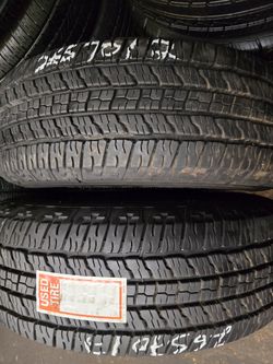 2 Tires 265.70.17 Good Year Workhorse Ht 99 % Tread Dot 2425
