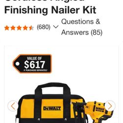 Dewalt 20 Volt 16 GarageBand Finish Nailer 