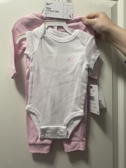 Baby girl clothes - robe, socks, nike set