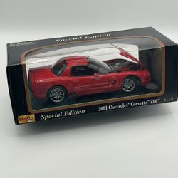 Maisto 2001 Red Chevrolet Corvette Z06 1:18 scale Special Edition - NEW