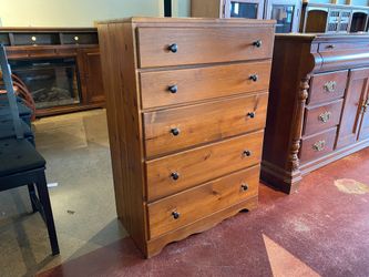 Vintage Classic Solid Wood 5-Drawer Dresser