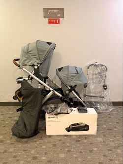 UPPAbaby Vista V2 Stroller + Rumble  Seat + Travel Bag + Accessories