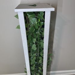 Silver Bling Plant Lamp