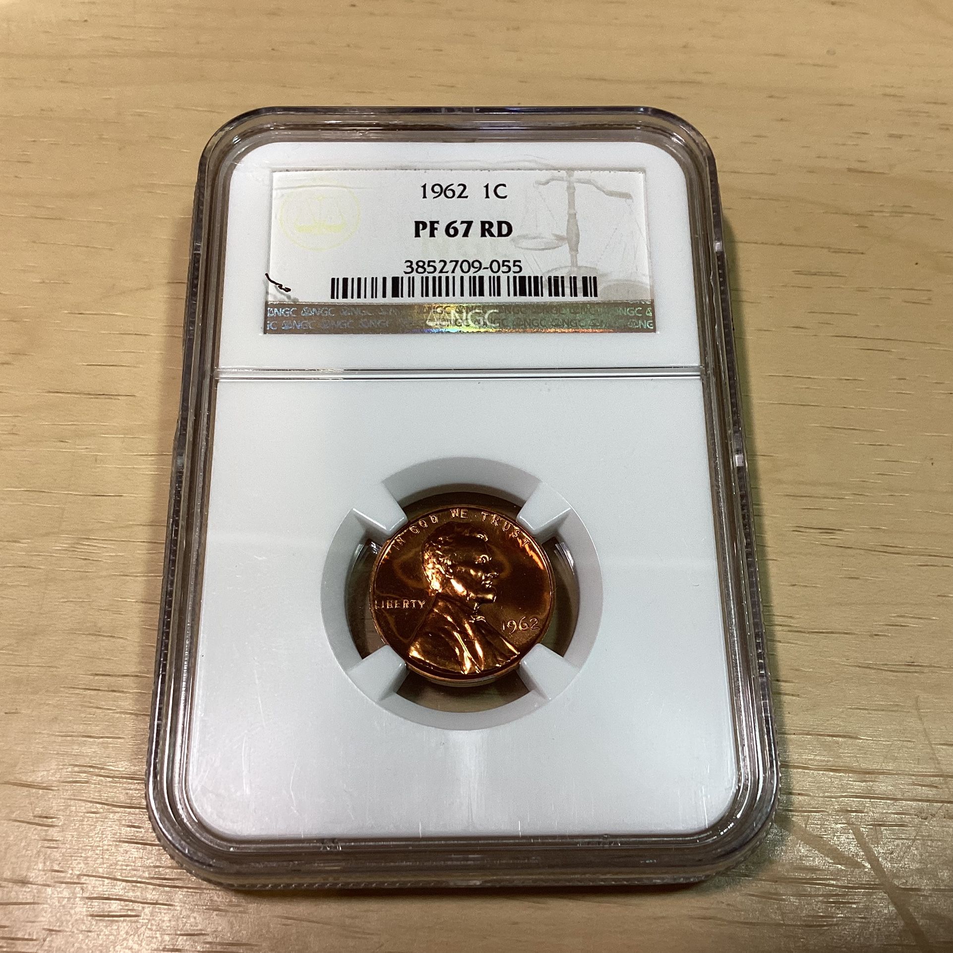 1962 Lincoln 1 Cent NGC PF67 RED