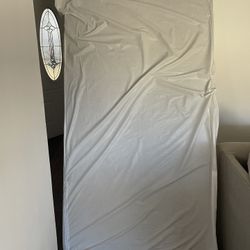 Mattress with spring box firm twin and bed frame (pic not included) with 2 drawers