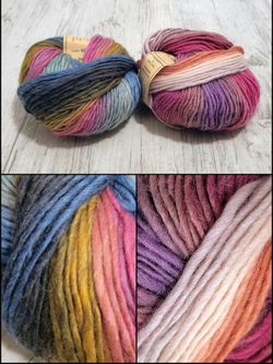 2 Skeins Crystal Palace Mochi Plus Yarn Destash Colors 603,608 Aran Merino Nylon