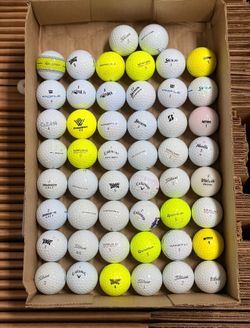 50 Golf Balls Titleist Includes ProV1, TaylorMade, Bridgestone, MAXFLI, KIRKLAND More West LV Check Out My Listings For More Golf Balls 2