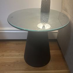 Small Glass End Table