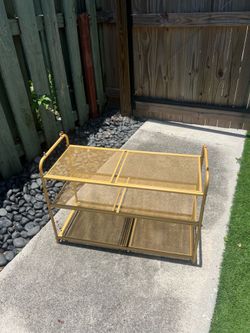 Gold shoe rack