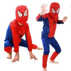 BRAND NEW IN PACKAGE SUPERHERO BOYS SPIDER-MAN BLUE/RED ALL FABRIC 3-PIECE HALLOWEEN DRESS UP PLAY PARTY COSTUME FUN OUTFIT 